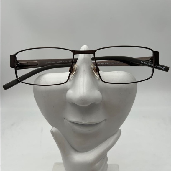 Morel Brown Rectangular Sunglasses Frames Lightec 6865L - Picture 1 of 7